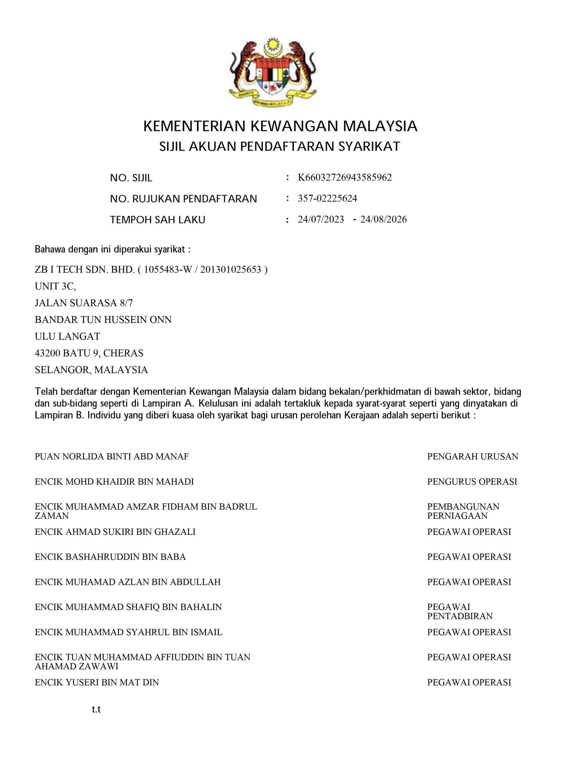 Our Certifications - 1